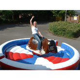 NG-SG050 Commercial adults electric sport games outdoor mechanical bull riding machine controls inflatable rodeo bull ride for sale